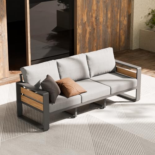 ZANDOR Outdoor Aluminum Patio Furniture - 1 Pcs 3-Seat